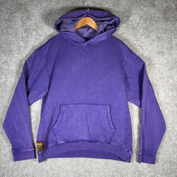 Zero Fatigue Other - Zero Fatigue Men's M Purple Acid Wash Distressed Hooded Sweatshirt READ